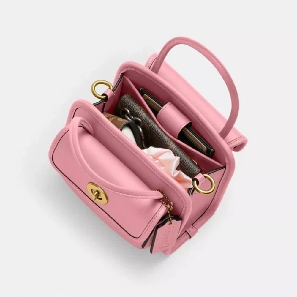 Coach Originals Glovetanned Leather Mini Safari Tote Pink NWOT - Picture 7 of 9
